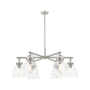 Innovations NB 6Lt 26" Stem Arch Chandelier, SN/SD - 410-6CR-SN-G412-7SDY