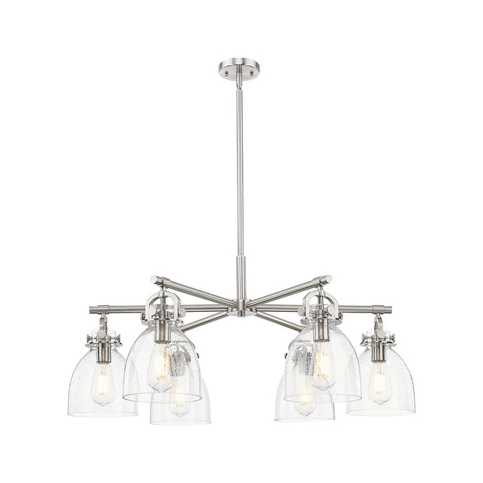 Innovations NB 6Lt 26" Stem Arch Chandelier, SN/SD - 410-6CR-SN-G412-7SDY