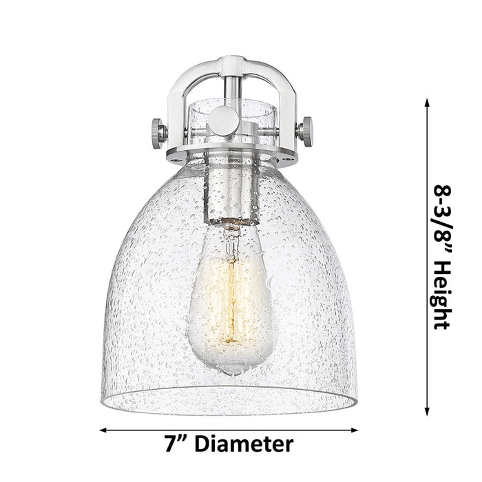 Innovations NB 6Lt 26" Stem Arch Chandelier, Satin Nickel/SM