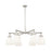 Innovations NB 6Lt 26" Stem Arched Chandelier, SN/WH - 410-6CR-SN-G412-7WH