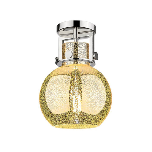 Innovations Newton Sphere 1Lt 8" Flush, PN/Mercury - 411-1F-PN-G410-8ME