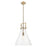 Innovations Newton Cone 14" Stem Pendant, Bronze/Clear - 411-1SL-CB-G411-14CL