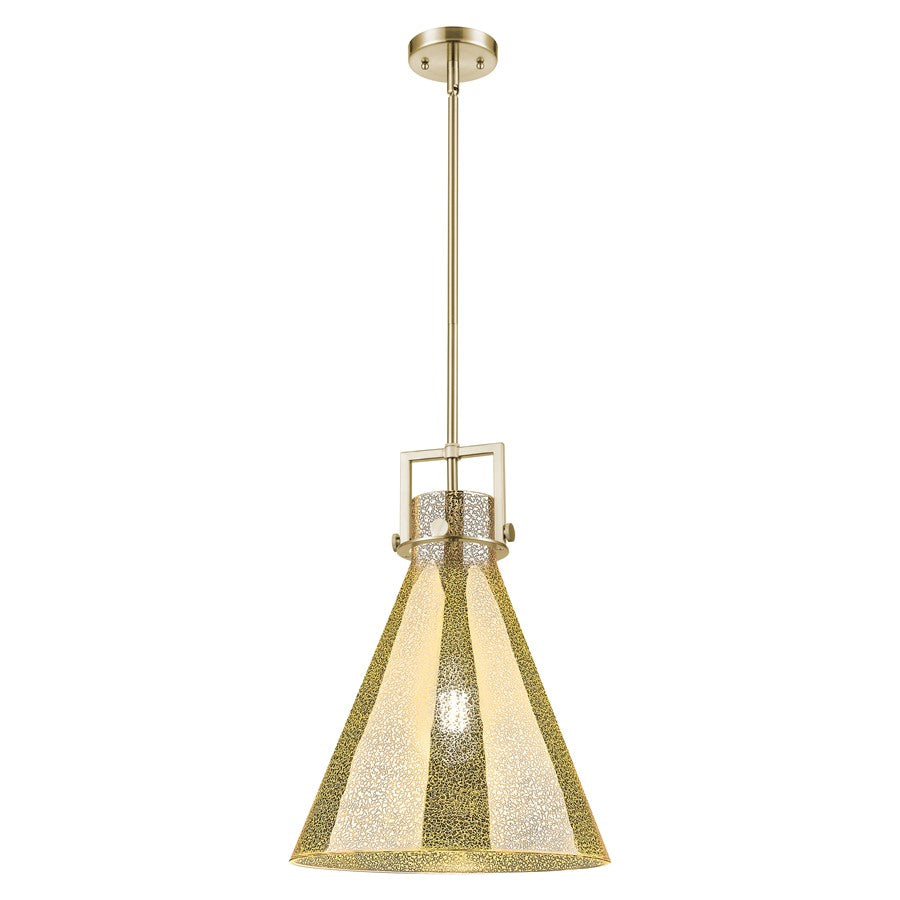 Innovations Newton Cone 14" Stem Pendant, Bronze/Mercury - 411-1SL-CB-G411-14ME
