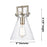Innovations Newton Cone 1Lt 8" Sconce, CBZ/Clear