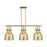 Innovations Newton Bell 3Lt 42" Stem Island Light, BB/MC - 411-3I-BB-G412-10ME