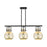 Innovations Newton Sphere 3Lt 42" Stem Island Light, BK/MC - 411-3I-BK-G410-10ME