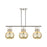 Innovations Newton Sphere 3Lt 42" Stem Island Light, PN/MC - 411-3I-PN-G410-10ME