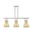 Innovations Newton Cone 3Lt 42" Stem Island Light, PN/MC - 411-3I-PN-G411-10ME
