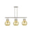 Innovations Newton Sphere 3Lt 42" Stem Island Light, SN/MC - 411-3I-SN-G410-10ME