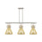 Innovations Newton Cone 3Lt 42" Stem Island Light, SN/MC - 411-3I-SN-G411-10ME