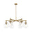 Innovations Newton Sphere 6Lt 26" Stem Chandelier, BB/CL - 411-6CR-BB-G410-7CL
