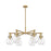 Innovations Newton Sphere 6Lt 26" Stem Chandelier, BB/SD - 411-6CR-BB-G410-7SDY
