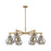 Innovations Newton Sphere 6Lt 26" Stem Chandelier, BB/SM - 411-6CR-BB-G410-7SM