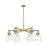 Innovations Newton Bell 6Lt 26" Stem Chandelier, BB/Clear - 411-6CR-BB-G412-7CL