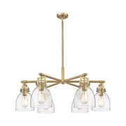 Innovations Newton Bell 6Lt 26" Stem Chandelier, BB/Seed - 411-6CR-BB-G412-7SDY