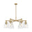 Innovations Newton Bell 6Lt 26" Stem Chandelier, BB/Seed - 411-6CR-BB-G412-7SDY