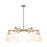 Innovations Newton Bell 6Lt 26" Stem Chandelier, BB/White - 411-6CR-BB-G412-7WH
