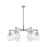 Innovations Newton Sphere 6Lt 26" Stem Chandelier, PN/CL - 411-6CR-PN-G410-7CL