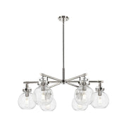 Innovations NS 6Lt 26" Stem Chandelier, PN/Seed - 411-6CR-PN-G410-7SDY