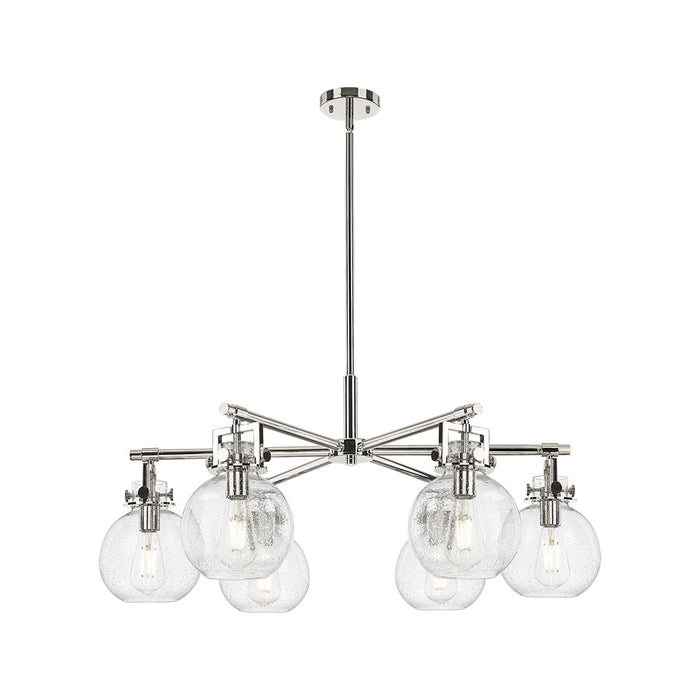 Innovations NS 6Lt 26" Stem Chandelier, PN/Seed - 411-6CR-PN-G410-7SDY