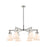 Innovations Newton Sphere 6Lt 26" Stem Chandelier, PN/WH - 411-6CR-PN-G410-7WH