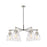 Innovations Newton Bell 6Lt 26" Stem Chandelier, PN/Seed - 411-6CR-PN-G412-7SDY