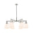 Innovations Newton Bell 6Lt 26" Stem Chandelier, PN/White - 411-6CR-PN-G412-7WH