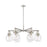 Innovations Newton Sphere 6Lt 26" Stem Chandelier, SN/CL - 411-6CR-SN-G410-7CL