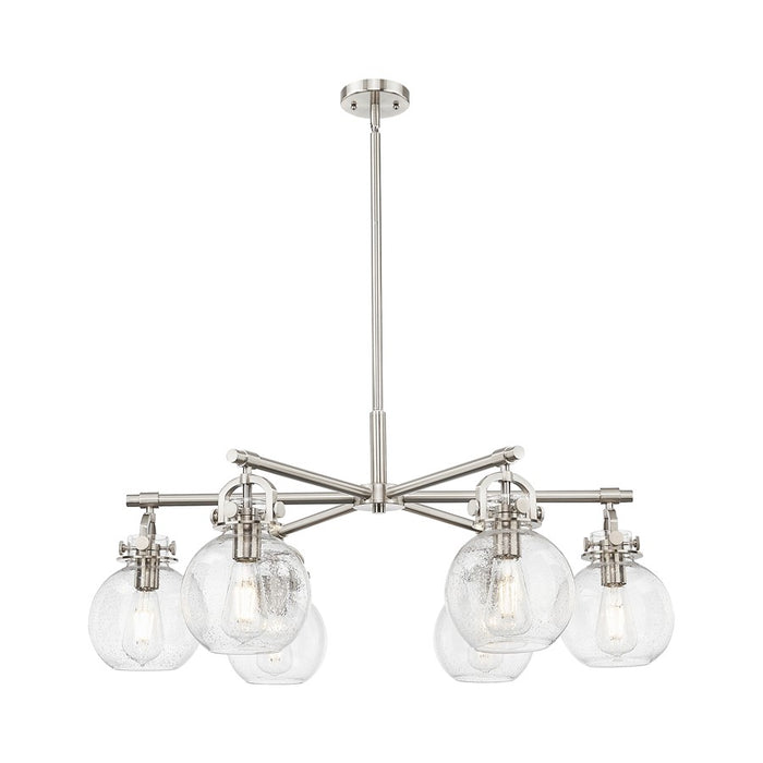 Innovations NS 6Lt 26" Stem Chandelier, SN/Seed - 411-6CR-SN-G410-7SDY