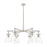Innovations Newton Cone 6Lt 26" Stem Chandelier, SN/Seed - 411-6CR-SN-G411-7SDY