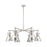 Innovations Newton Cone 6Lt 26" Stem Chandelier, SN/Smoke - 411-6CR-SN-G411-7SM
