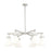 Innovations Newton Cone 6Lt 26" Stem Chandelier, SN/White - 411-6CR-SN-G411-7WH