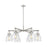 Innovations Newton Bell 6Lt 26" Stem Chandelier, SN/Seed - 411-6CR-SN-G412-7SDY