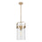 Innovations Pilaster 1Lt 8" Stem Mini Pendant, CBZ/CL - 413-1SM-CB-G413-1S-8CL