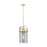 Innovations Pilaster 1Lt 8" Stem Mini Pendant, BZ/Smoke - 413-1SM-CB-G413-1S-8SM
