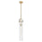 Innovations Pilaster 1Lt 4" Stem Pendant, Bronze/Clear - 413-1SS-CB-G413-1S-4CL