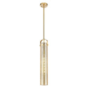 Innovations Pilaster 4" Stem Pendant, Bronze/Mercury - 413-1SS-CB-G413-1S-4ME
