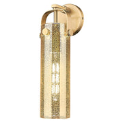 Innovations Pilaster 1Lt 4" Wall Sconce, Bronze/Mercury - 413-1W-CB-G413-1W-4ME