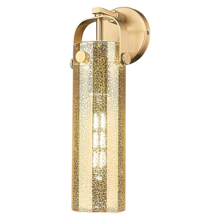 Innovations Pilaster 1Lt 4" Wall Sconce, Bronze/Mercury - 413-1W-CB-G413-1W-4ME