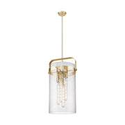 Innovations Pilaster 4Lt 12" Stem Pendant, CBZ/Seed - 413-4SL-CB-G413-4S-12SDY