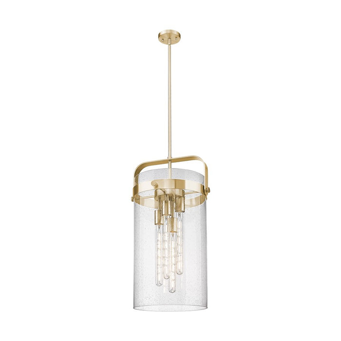 Innovations Pilaster 4Lt 12" Stem Pendant, CBZ/Seed - 413-4SL-CB-G413-4S-12SDY