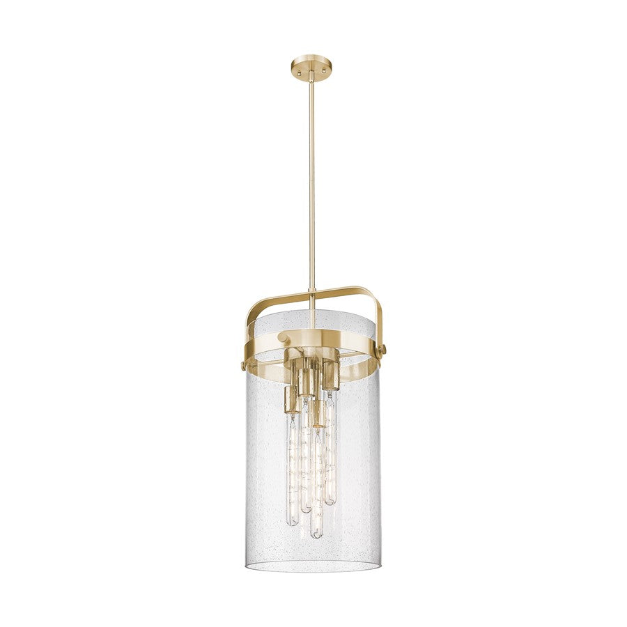 Innovations Pilaster 4Lt 12" Stem Pendant, CBZ/Seed - 413-4SL-CB-G413-4S-12SDY