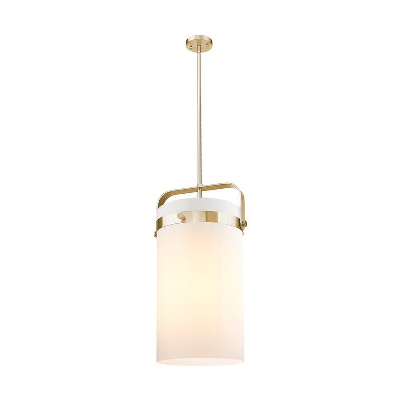 Innovations Pilaster 4Lt 12" Stem Pendant, CBZ/CWH - 413-4SL-CB-G413-4S-12WH