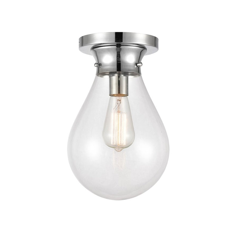 Innovations 414-1F-PC-8CL Genesis Flush Mount, P Chrome/Clear