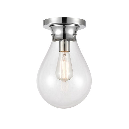Innovations 414-1F-PC-8CL Genesis Flush Mount, P Chrome/Clear