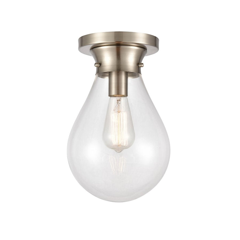 Innovations 414-1F-SN-8CL-LED Genesis Flush Mount, S NKL/CLR