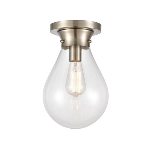 Innovations 414-1F-SN-8CL-LED Genesis Flush Mount, S NKL/CLR