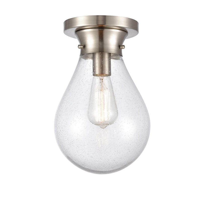 Innovations Genesis 12 LED Flush, Satin Nickel Seedy/Globe