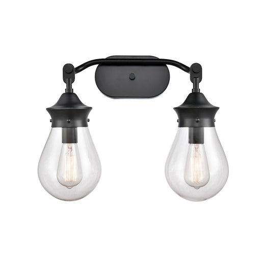 Innovations 2W 414-2W-BK-6CL Genesis Bath, Matte Black/Clear