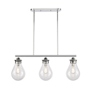 Innovations 414-3I-PC-8CL Genesis Island, Polished Chrome/Clear